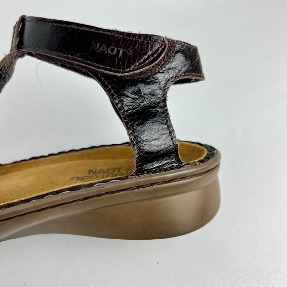 Naot Womens Cymbal Gladiator Sandal Brown Leather Strappy Comfort size 10 - Picture 11 of 14
